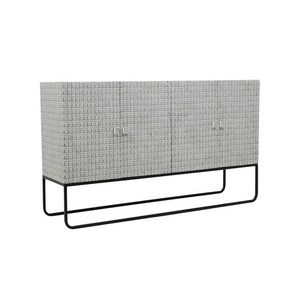 Gabinete de unidad de TV de sala de estar de uso general moderno con muebles para el hogar con incrustaciones de hueso - Product Image 4