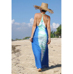 Robes de plage Maxi, vêtements de styliste, nouvelle tenue de plage pour femmes, en rayonne, teinture par nouage, robe de plage - Product Image 2