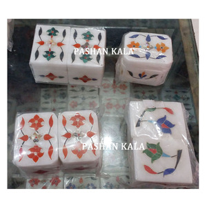 Antique Indian Supplier White Marble Inlay <b>pill</b> Box - Product Image 1