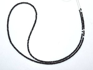 ลูกปัดเพชรสีดำธรรมชาติจากผู้ผลิตในอินเดีย, สร้อยคอเพชรสีดำ - Product Image 4