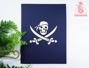 Tarjeta de regalo de cumpleaños Tarjeta de transporte 3D hecho a mano Barco Pirata Pop Up Card best seller artesanía de Vietnam - Product Image 6