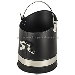 ถังถ่านหินสีดำร่วมสมัยพร้อมพลั่วถังถ่านหินสีดำ - Product Image 4