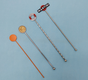 FEESMIIAM St. Germain <b>Metal</b> Cocktail Stirrers Brass-Plated 200mm Luxury Reusable for Party Cocktails - Product Image 3