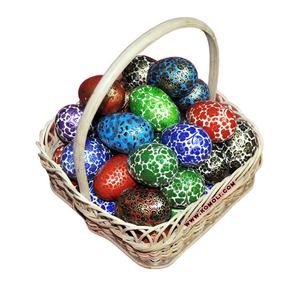 Nuevo 2025 huevos de Pascua de madera pintados a mano coloridas decoraciones de primavera para mesa, cesta y exhibición de vacaciones - Product Image 3