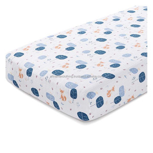 Juego de sábanas de cuna personalizadas de todos los tamaños de algodón orgánico 100%, proveedor de sábanas de cuna orgánicas de India para niños y niñas - Product Image 1