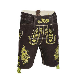 German Bavarian Vintage Plus Size <b>Maternity</b> Oktoberfest Lederhosen Genuine Leather Embroidery - Product Image 1