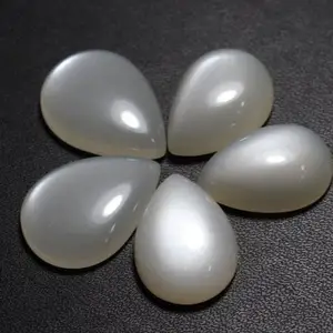 8X10Mm Natuurlijke Witte Maansteen Gladde Peer Gekalibreerde Losse Cabochon Edelsteen Van Groothandel Koop Nu Online Op De Fabrieksprijs