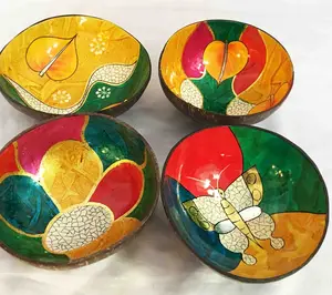 ชามมะพร้าวเคลือบสีหลากสี ยี่ห้อ VIET DELTA ผลิตในเวียดนาม อายุการเก็บรักษา 24 เดือน - Product Image 1