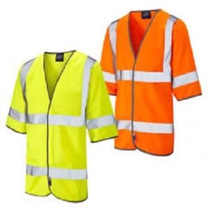 Hecho en fábrica poliéster verano transpirable impermeable antiestático ANSI/ISEA 107-2010 bolsillos malla reflectante fluorescente ropa de trabajo - Product Image 5