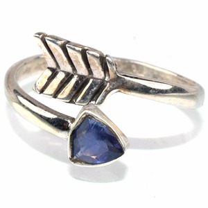 Bague en argent Sterling 925 Iolite en forme de Triangle, fournisseur de bijoux en argent indien, bijoux en argent uniques - Product Image 4