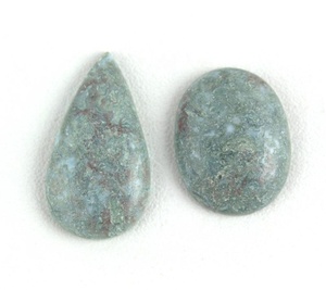 Hermosas Gemas Sueltas de Larimar Natural Azul Cielo de Grado AAA de 57 Quilates, 2 Piezas, Forma Ovalada de Pera, Cabujones Lisos al por Mayor - Product Image 3