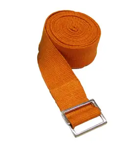 Superior Quality Fitness Equipment 100% Cotton Made D Shape Buckles Yoga Strap For Good Hold