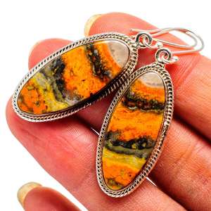Bumble Bee Jasper Gemstone Meilleure conception pour les femmes 925 Boucles d'oreilles en argent sterling massif faisant partie de la collection de bijoux fins - Product Image 2