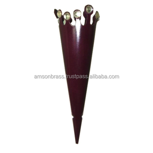 Florero de Metal de latón para decoración del hogar, cono decorativo - Product Image 6