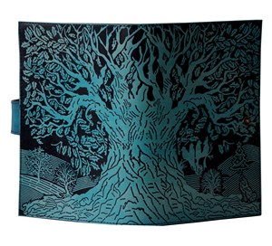 Árbol DE LA VIDA celta de cuero genuino en relieve diario Vintage diarios hechos a mano cuaderno de bocetos de Color azul cielo - Product Image 5
