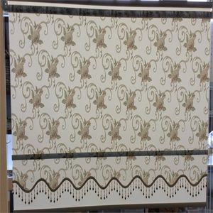 Estor enrollable con estampado de doble rosa al mejor precio - Product Image 1