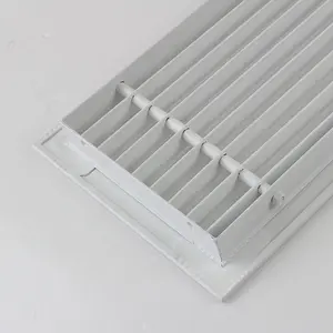 Pabrik Cina AC Aluminium 0, 15, 30 Derajat Pisau Tetap Bar Linear Kisi Udara untuk Sistem Ventilasi