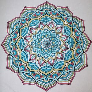 Mandala indien fait à la main de haute qualité imprimé fleuri 100% coton Jacquard serviettes de plage tissé à séchage rapide fabriqué en Inde prix bon marché - Product Image 4