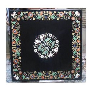 Inlaid <b>Marble</b> Dining <b>Table</b> <b>Top</b> - Product Image 1