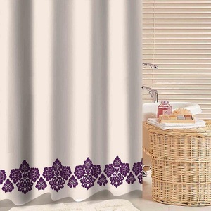 Diseño de verificación Hermosa Cortina de ducha roja y blanca al mejor precio en India - Product Image 6