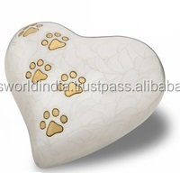 ทองเหลืองหัวใจ Urn สัตว์เลี้ยงที่มียืนโดย Brassworld อินเดียในอุปกรณ์งานศพ - Product Image 5