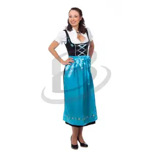 Authentic Oktoberfest Maid Costume Ladies Bavarian Beer Wench Dirndl Costume (Oktoberfest Dirndls)