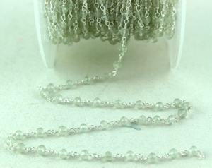 สร้อยลูกประคำเงินแท้ 92.5 ประดับด้วยพลอยอะมีทิสต์สีเขียวธรรมชาติทรงรอนเดลล์ วัสดุสำหรับทำเครื่องประดับ - Product Image 4