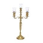 Chandelier plaqué or avec cheminée en verre, décor festive, pour décoration de mariage, maison et hôtel, spa - Product Image 2