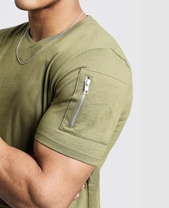 เสื้อยืดคอกลมชายเสื้อลายทางระบายอากาศ - Product Image 3