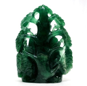 Estatua Grande de Buda Bendecido en Fluorita Verde, Escultura Religiosa de Piedra Preciosa Tallada a Mano, 11 Pulgadas, India - Product Image 4