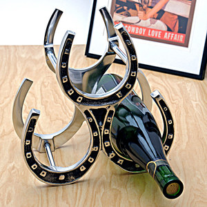 Porte-bouteille de vin en métal vintage écologique pour fête - Product Image 6