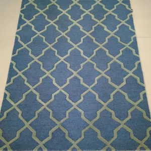 Tapis de laine peigné à la main, belle Texture, avec design de ligne dorée, pour décoration de maison, prix bas