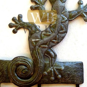 Ganchos de Pared Metálicos Gecko, Juego de 3 Piezas, Desmontables, de Latón y Hierro, para Toallas, Decoración Ecológica para el Hogar, Logotipo Personalizado OEM - Product Image 1