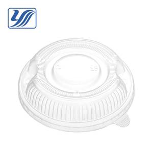 Tapas de cúpula de plástico desechables de 142mm para cuencos de papel de 28Oz y 32oz para sopa o comida para llevar 100% de plástico 100% biodegradable - Product Image 1