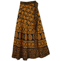 Falda larga envolvente de algodón para mujer, ropa bonita con estampado, Sarong