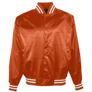 100% Polyester Satin Letterman Bombardier Baseball Veste D'hiver - Product Image 1
