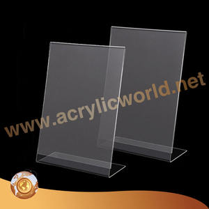 Acrílico menú soporte de plástico menú de tiendas de campaña de plástico Mesa signo - Product Image 3