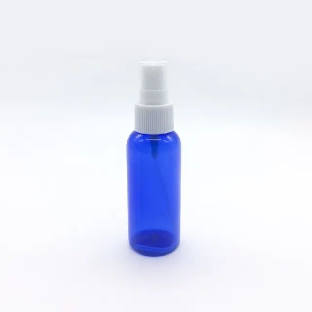 50ml blue Cosmetic PET Plastic Bottle round shoulder PET Bottle with Mist Sprayer Viet Nam Manufacturer