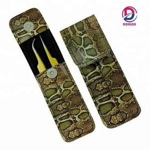 Pinzas de extensión de pestañas de acero inoxidable para mujer, punta afilada, diseño duradero de precisión, herramienta de belleza certificada CE - Product Image 1