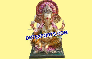 Statue de Ganesha en fibre pour tenture murale Dernière décoration Ganesha Article en fibre Statues en fibre Ensemble de décoration de mariage indien personnalisé UK - Product Image 6