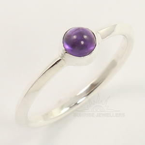 Anillo de amatista hecho a mano 925 joyería de plata de ley sólida piedra preciosa de amatista Natural joyería fina joyería de plata de ley - Product Image 2