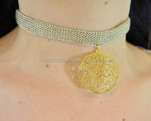 Trendy Islamic <b>Choker</b> <b>Necklace</b> with Zircon Made From Stainless Steel - Product Image 2