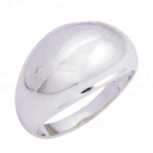 Anillo liso de Plata de Ley 925 hecho a mano hermosa joyería fina con diseño simple para boda o anillos Vermeil de toda la eternidad - Product Image 2