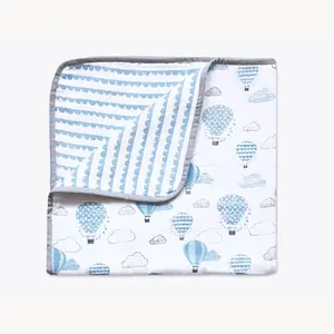 Organic Cotton Baby Swaddle <b>Blanket</b> | Soft Muslin Newborn <b>Wrap</b> Custom Print Breathable Receiving <b>Blanket</b> For Infant Care Use - Product Image 1
