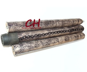 Mango de madera de latón náutico cuero marrón en relieve Vintage ajustable plegable bastón hecho a mano regalo del Día del Padre CHWKS37130 - Product Image 2