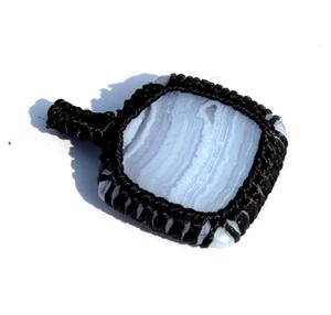 Agate en dentelle bleue forme carrée macramé cordon Wrap pendentif cristal pierres de guérison Piedras Naturales - Product Image 3