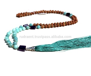 Amazonita-Cuentas de Plata de Ley 108, collar anudado a mano - Product Image 2