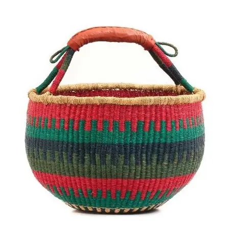 Natural bolga ervas marinhas cesta handmade palha cestas para armazenamento de roupas vietnam barato por atacado mão tecidos decoração home