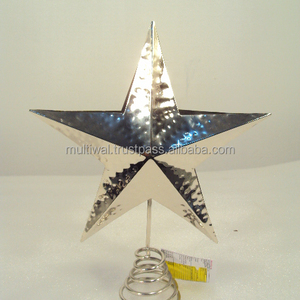 Nickel Star Christmas <b>Tree</b> Topper <b>Tree</b> <b>Ornament</b> Holiday Decoration - Product Image 1