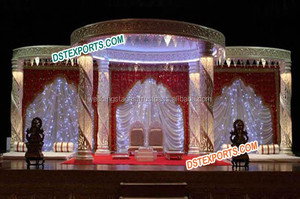 Magnífico Mandap de Pavo Real para Bodas Indias, Fabricantes de Mandaps para Bodas Indias, Decoración de Mandap para Bodas con el Mejor Diseño en LONDRES - Product Image 6